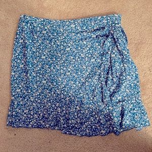 Blue Floral Skirt- Never worn